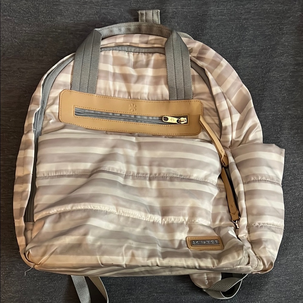 Skip Hop Beige and Gray Diaper bag Backpack
